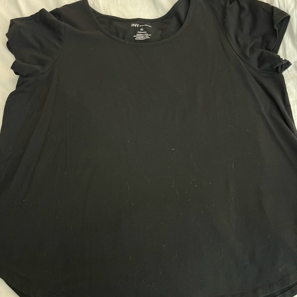 Jones New York Black Knit T-Shirt